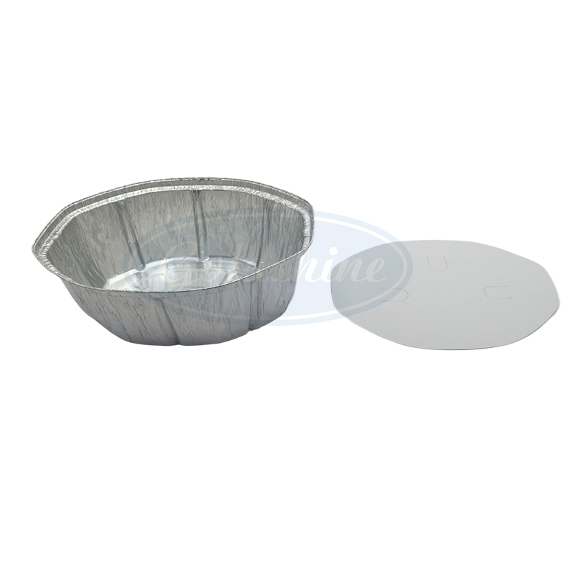 T25385 Lebensmittelverpackungspapier ovale Aluminiumschale