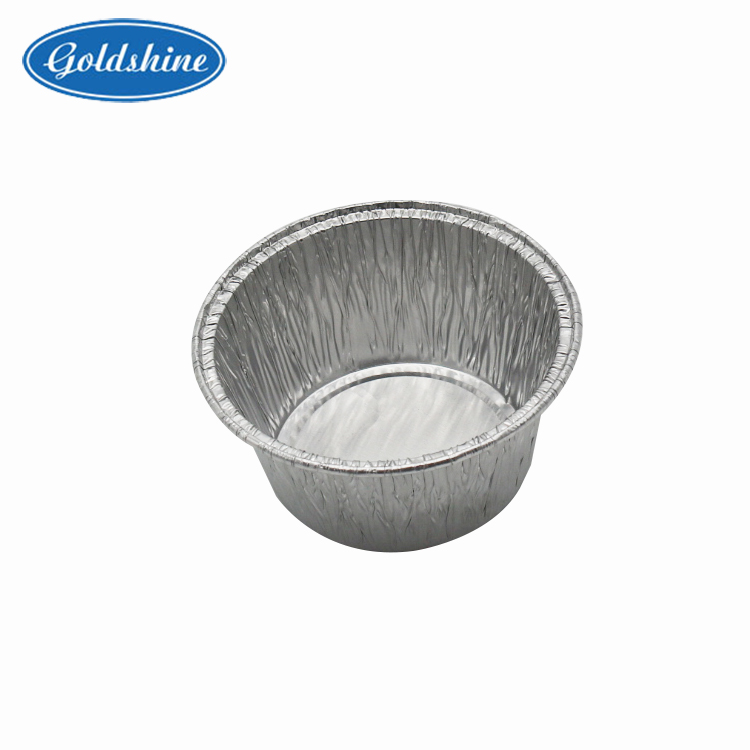 kleine runde Container aus Alufolie für das Backen