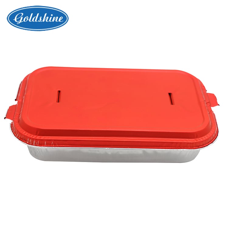 Lebensmittelqualität Fluggesellschaft Lebensmittelverpackung Alufolien-Container mit Deckeln
