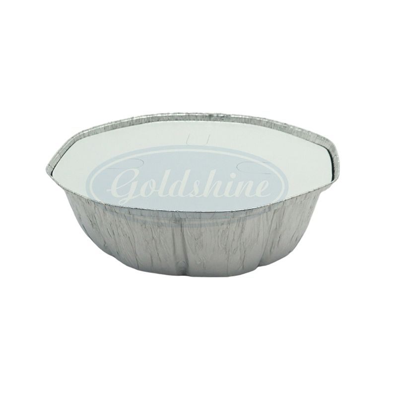 T25385 Lebensmittelverpackungspapier ovale Aluminiumschale