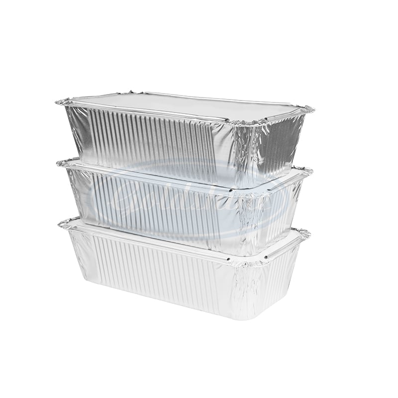 Einweg glatte Wand Aluminiumfolie-Container Tablette Lunchbox für Lebensmittelverpackung