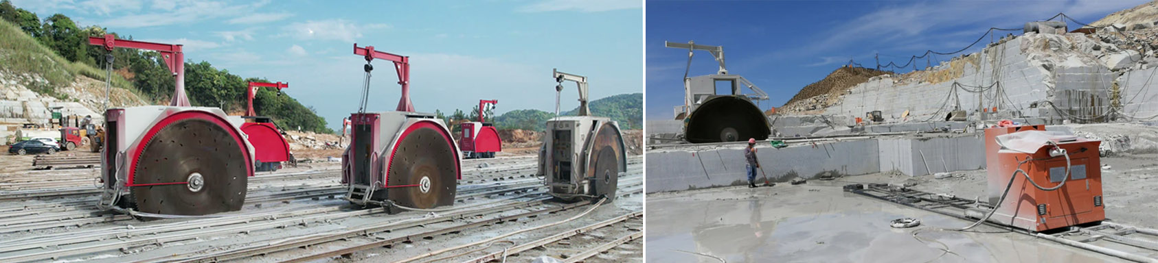 2QYKZ double blade quarry cutting machine applications