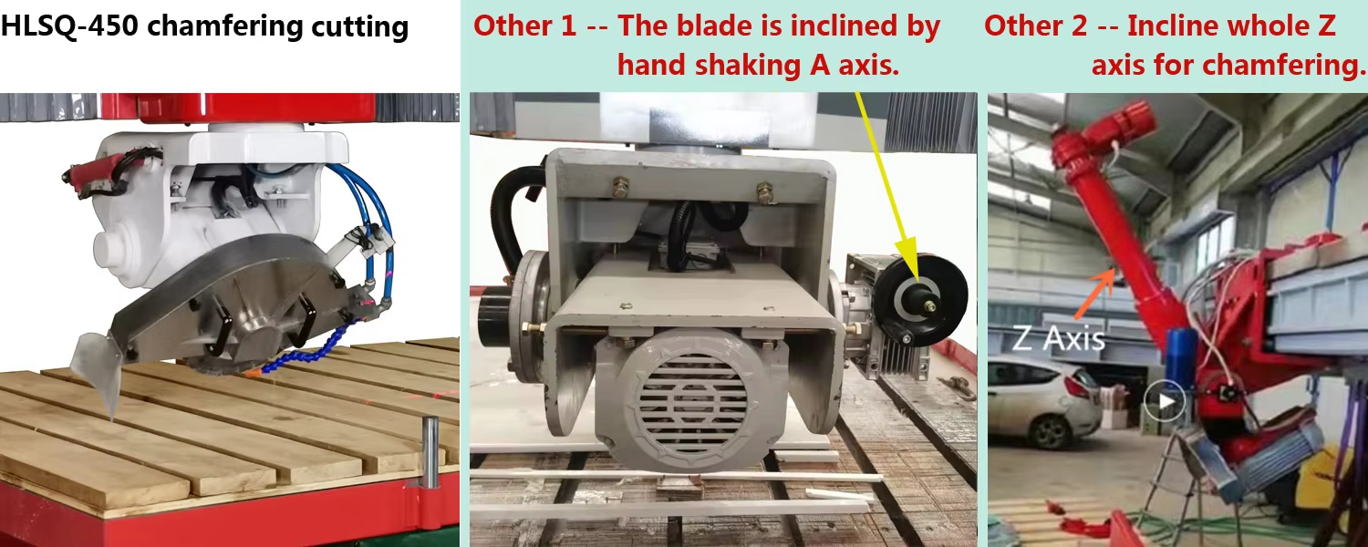 JINGYANG HLSQ-450 Auto CNC Bridge Saw for Stone Slab Cutting factory