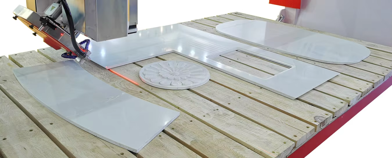 HKNC-560+ ESA CNC 5 +1 Axis Stone Bridge Saw Cutting Machine factory