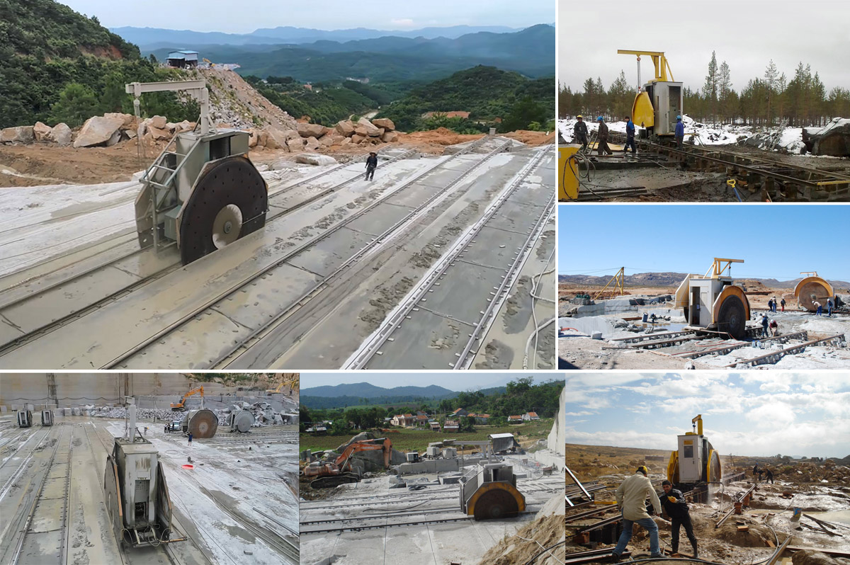 2QYKZ double blade quarry cutting machine customer cases