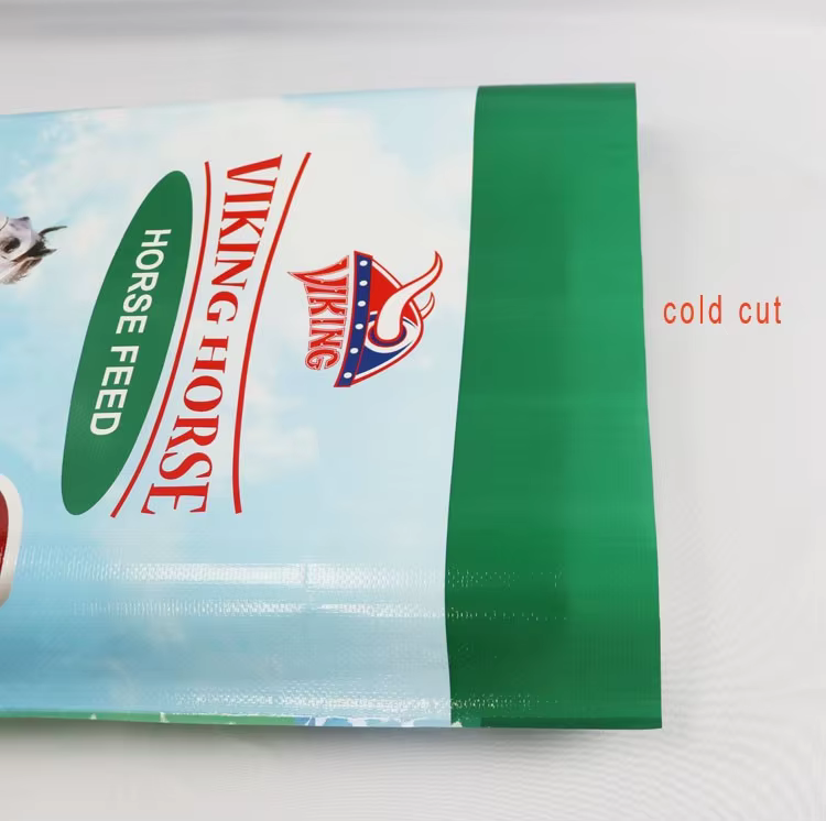 Custom 20kg 25kg 50kg Bopp Laminated Plastic Empty pp Woven Horse Feed Bag Deer Cattle Animal  Food Feed Packaging Bag for Sale