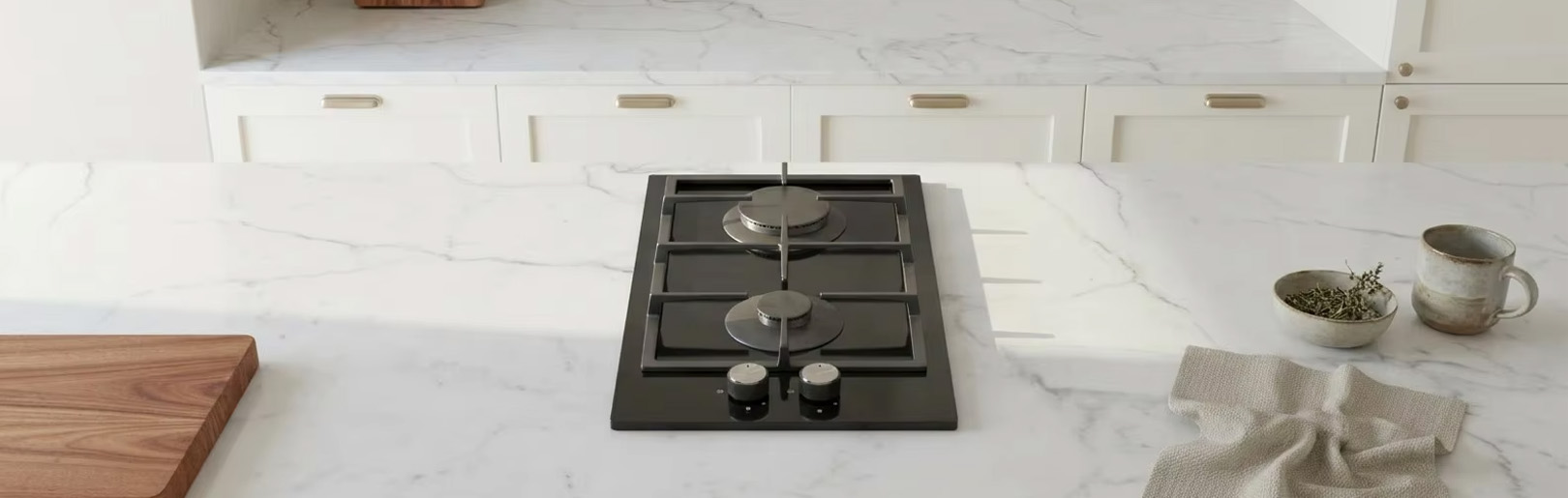 Custom Built-in Gas Hob with 2 Burners, Multi-burner Tempered Glass Gas Stove for Kitchen, OEM/ODM Wholesale details