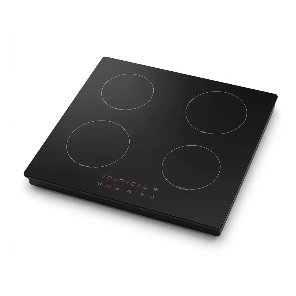 Wholesale 4 Zone Built-in Induction Hob Black Ceramic Glass Booster Function Touch Control Kitchen Cooktop Bulk Order OEM Factor