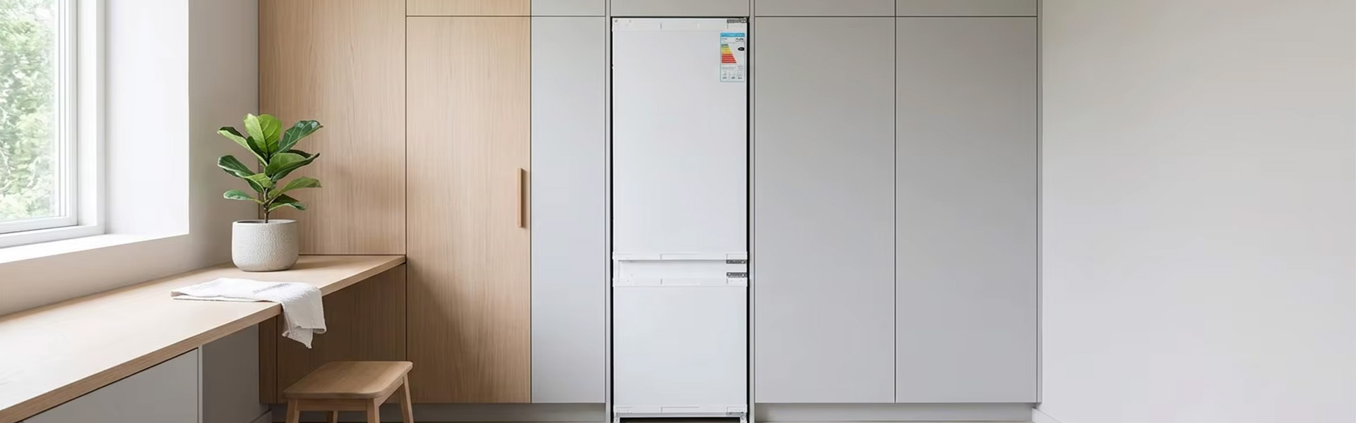 Wholesale Built-in Fridge Freezer Integrated Bottom Freezer Refrigerator Wine Rack Glass Shelves Cabinet Installation Bulk Order OEM Factory factory
