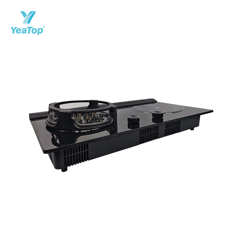 Innovative Electric Flame Stove with 2 Burners, No Gas Real Fire Cooker, Electronic Plasma Flame Stove for All Pots, OEM/ODM