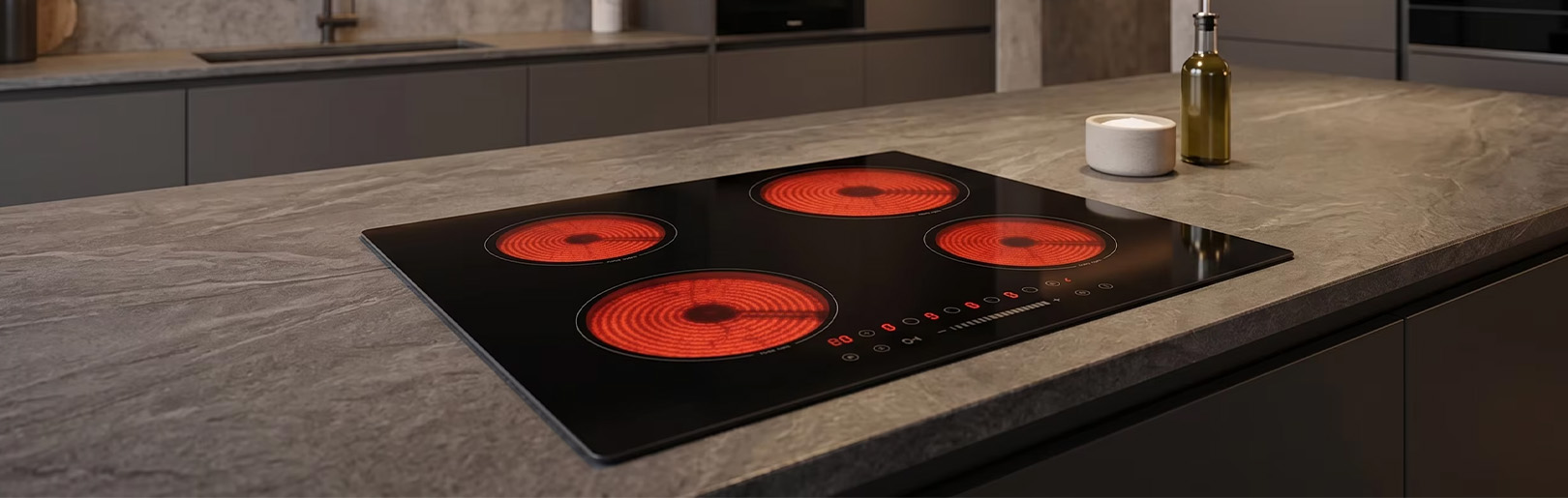Custom Built-in Ceramic Cooker with 4 Burners, Universal Cookware Electric Radiant Hob, OEM/ODM Wholesale manufacture