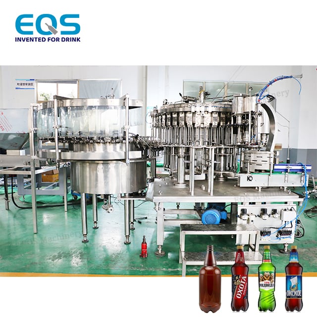 Automatic 8000BPH Beer Glass Bottle Washing Filling Capping Machine