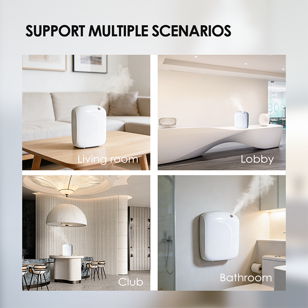 CNUS X2Wind 600m³ Hotel Essential Oil Waterless Two-fluid Atomization Wall Mounted Wifi Aroma Diffuser Machine