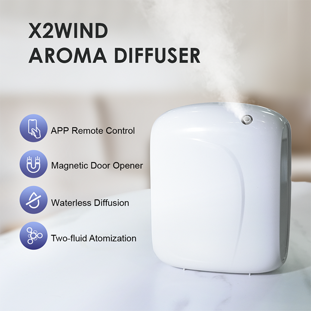CNUS X2Wind 600m³ Hotel Essential Oil Waterless Two-fluid Atomization Wall Mounted Wifi Aroma Diffuser Machine