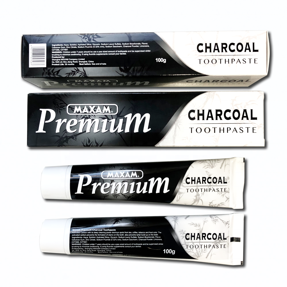 PT-PM-100C MAXAM PREMIUM CHARCOAL TOOTHPASTE 100 GRAMMI