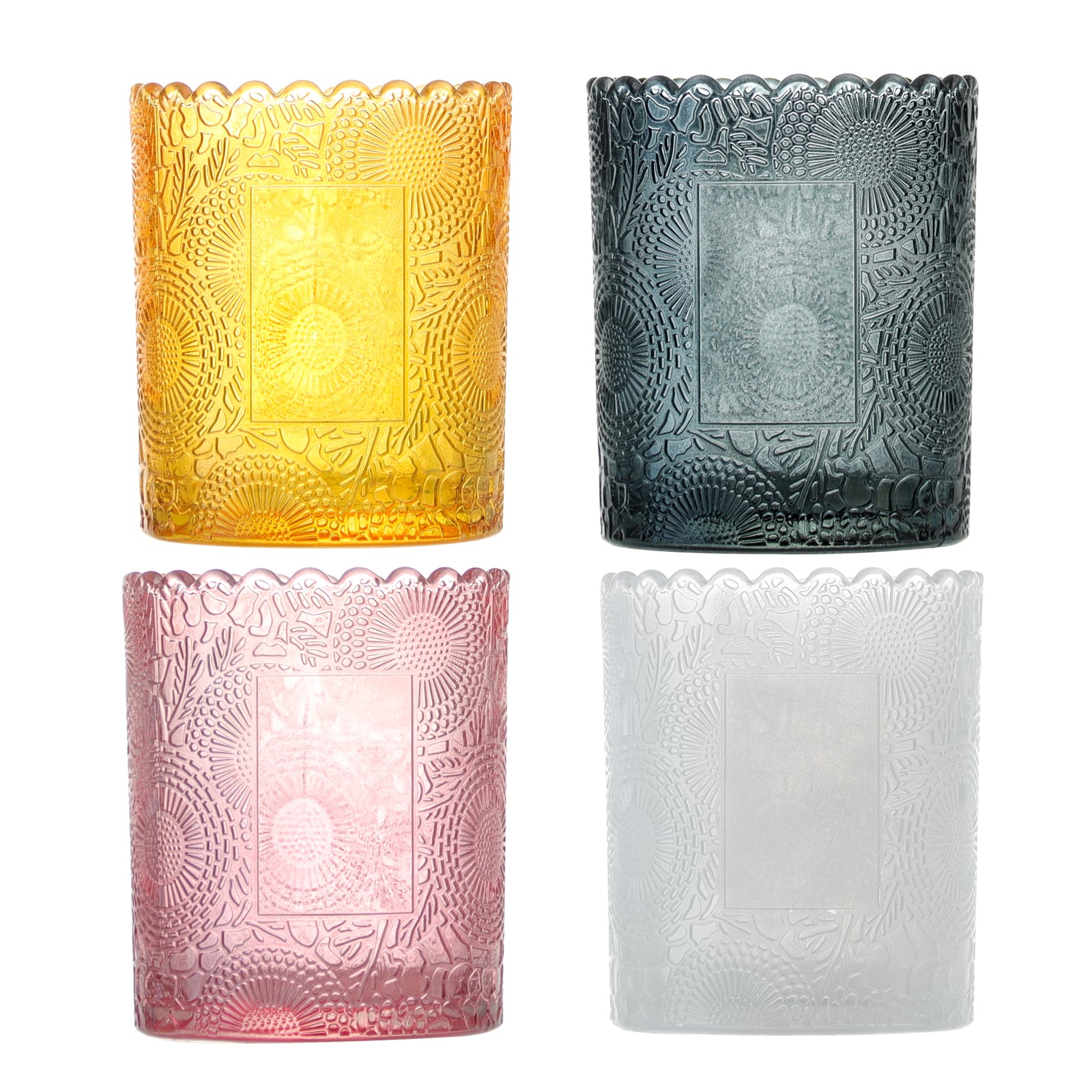 Custom 300ml Round Sepcial Coloured Glass Candle Jars