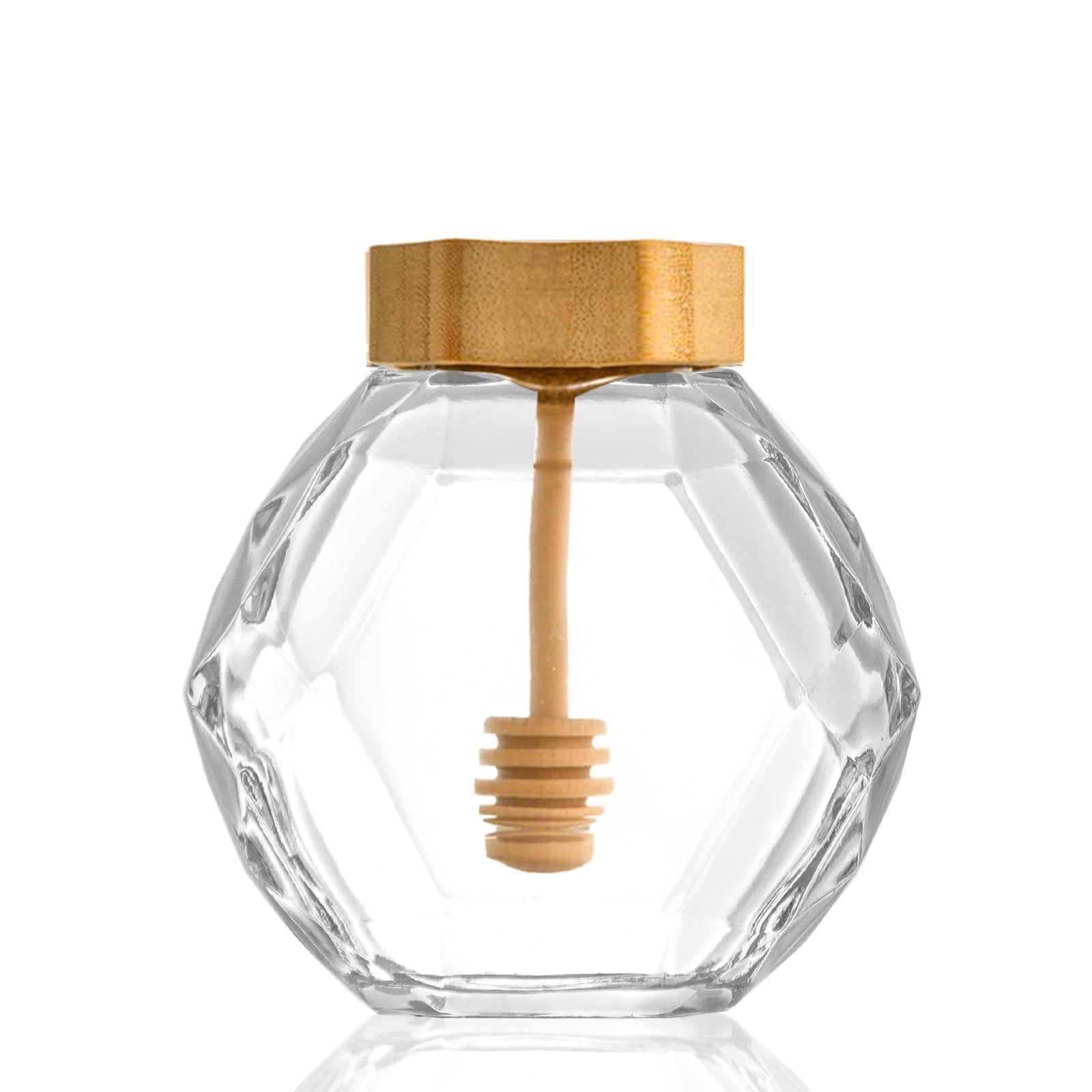 Free Sample 200ml 400ml 760ml Jam Hexagon Honey Jars Wholesale