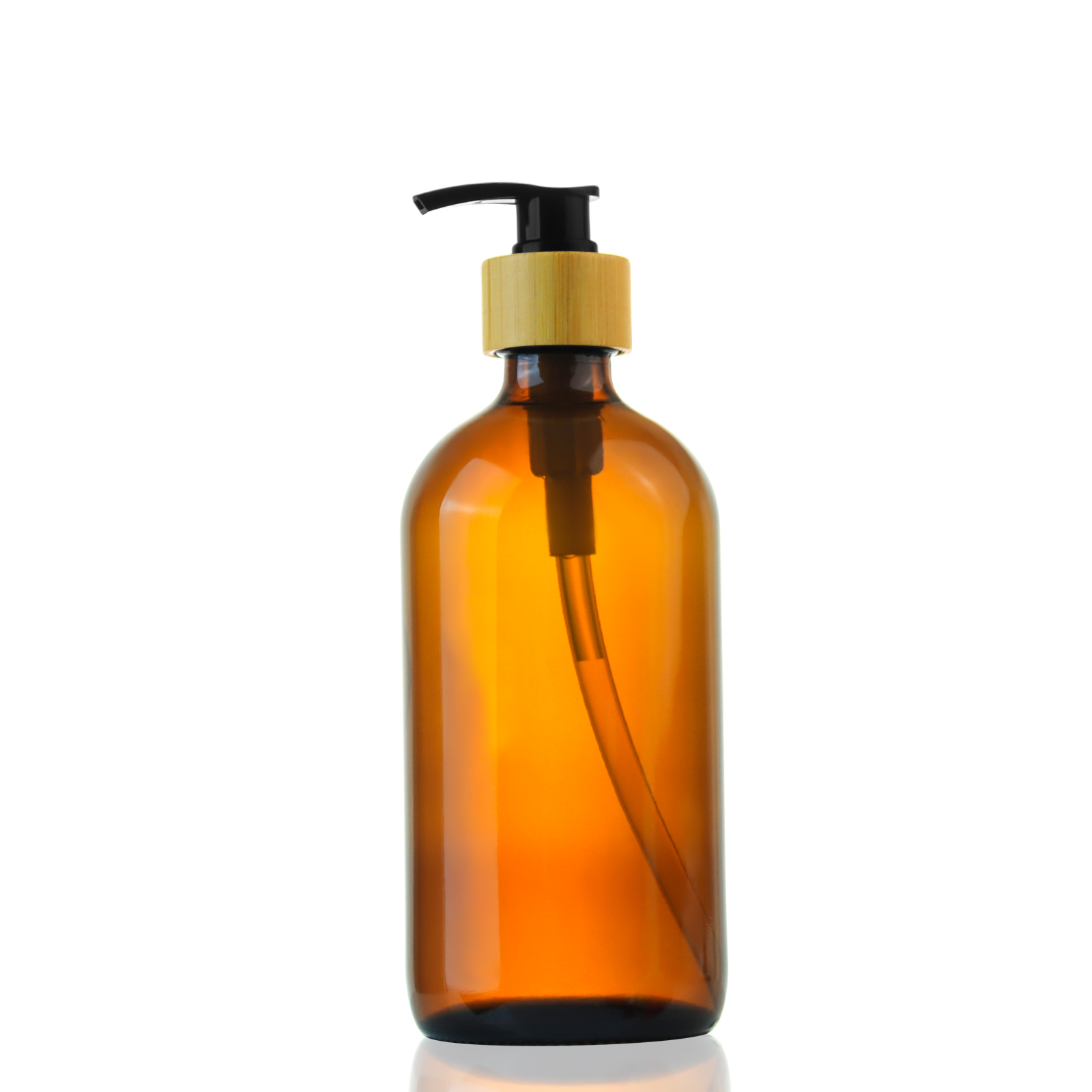 Customized Logo 500ml Foamer Brown Glass Bottles with Pump