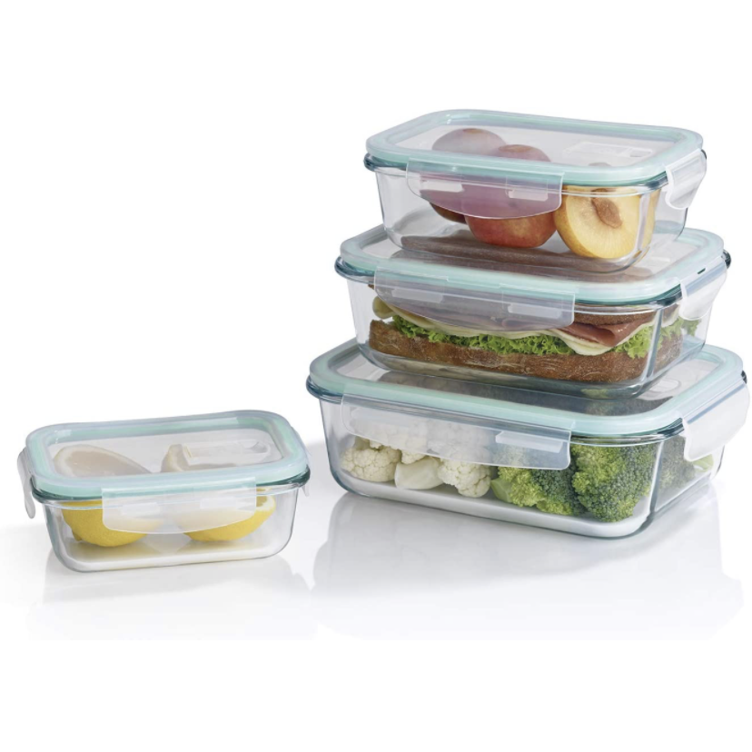 Wholesale 320ml 520ml 800ml Glass Divided Food Containers