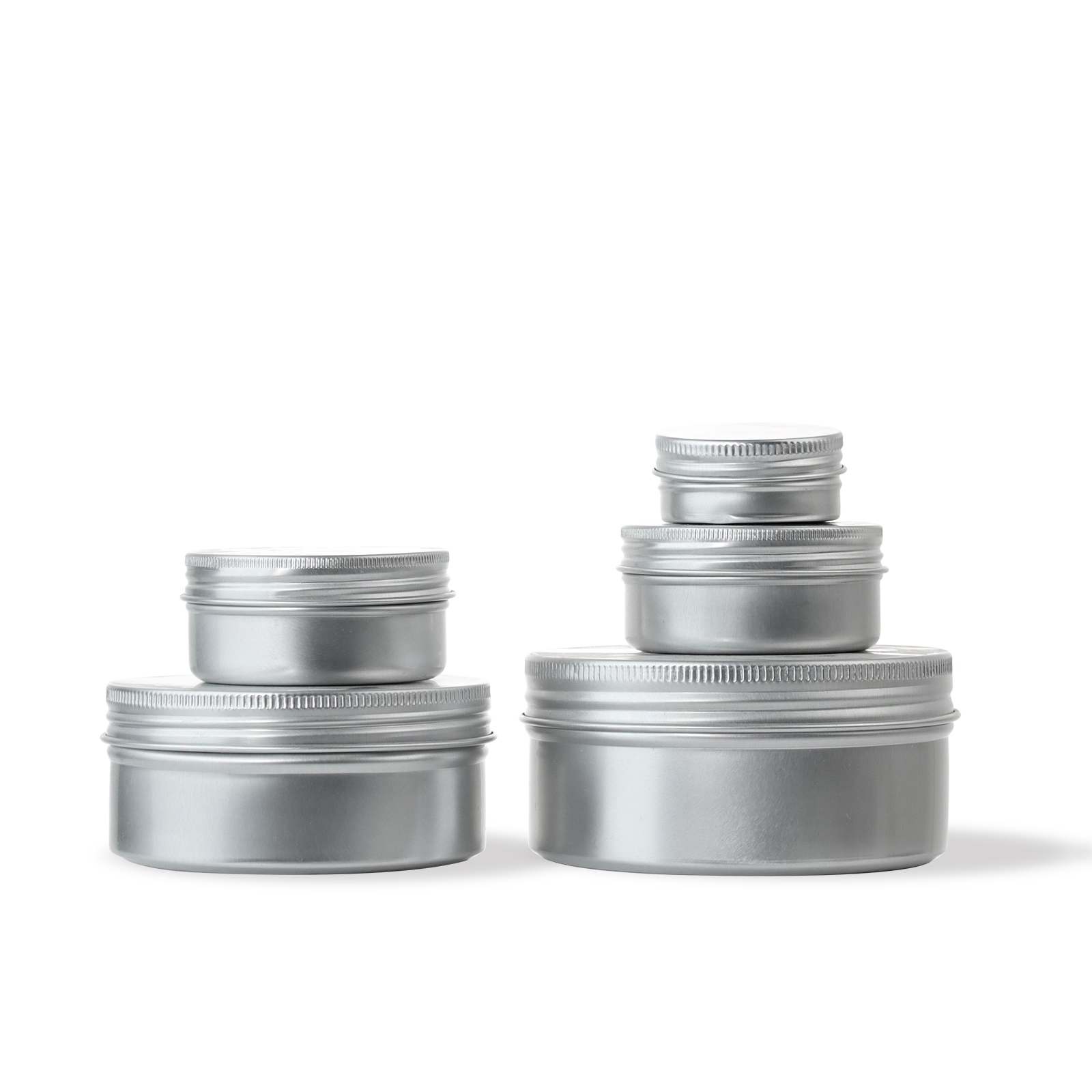 Bulk 5ml 60ml 250ml Aluminum Cream Cosmetic Jars