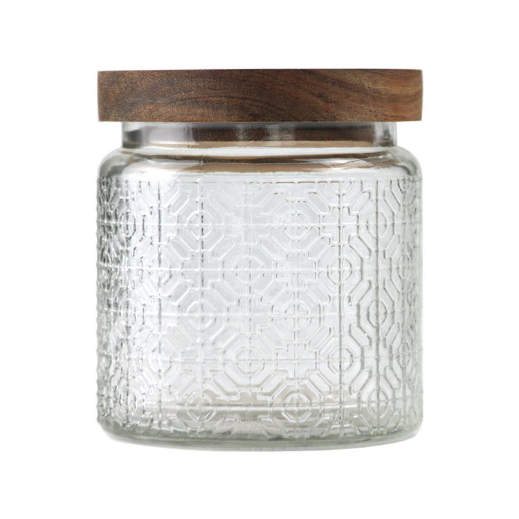 Wholesale Food Grade 500ml Pickle Sauce Jar Kitchen Glass Storage