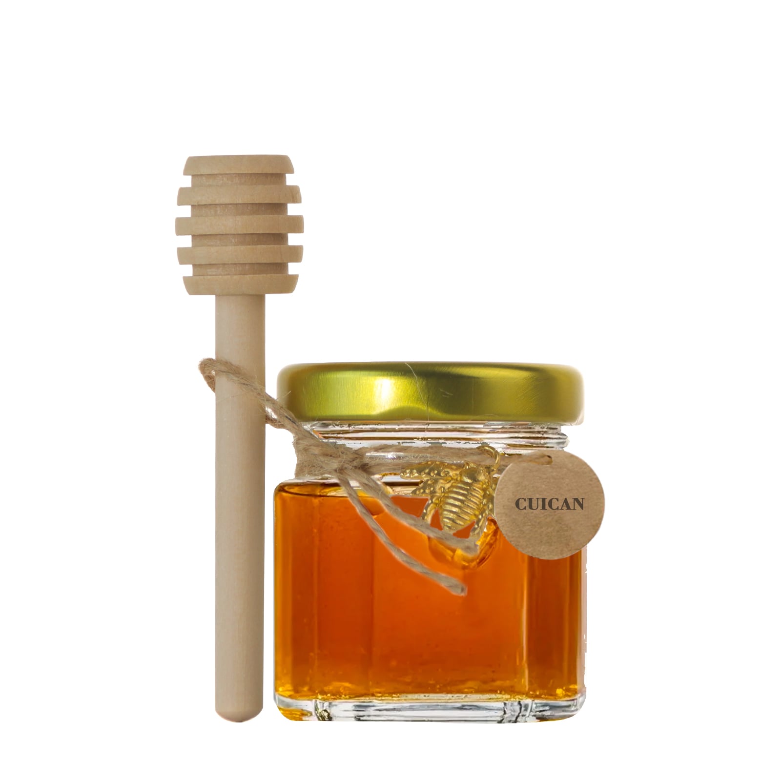 Square 50ml 100ml 500ml China Hexagon Glass Honey Jar