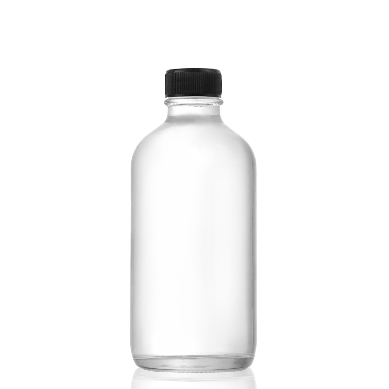 Chinese Supplier 300ml Transparent Blue Brown Boston Round Bottles Glass