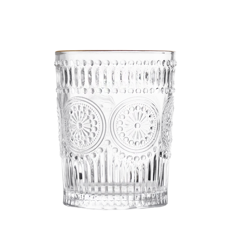 Oem 270ml 360ml Transparent Ffice Heating Tea Vintage Glass Cup
