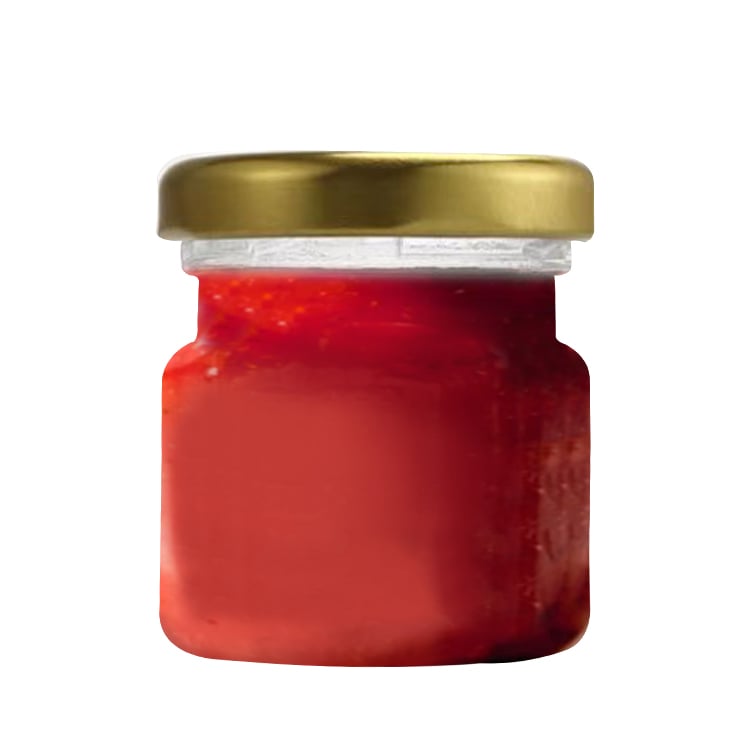 Custom Empty 40ml Tomato Mini Glass Ketchup Bottles
