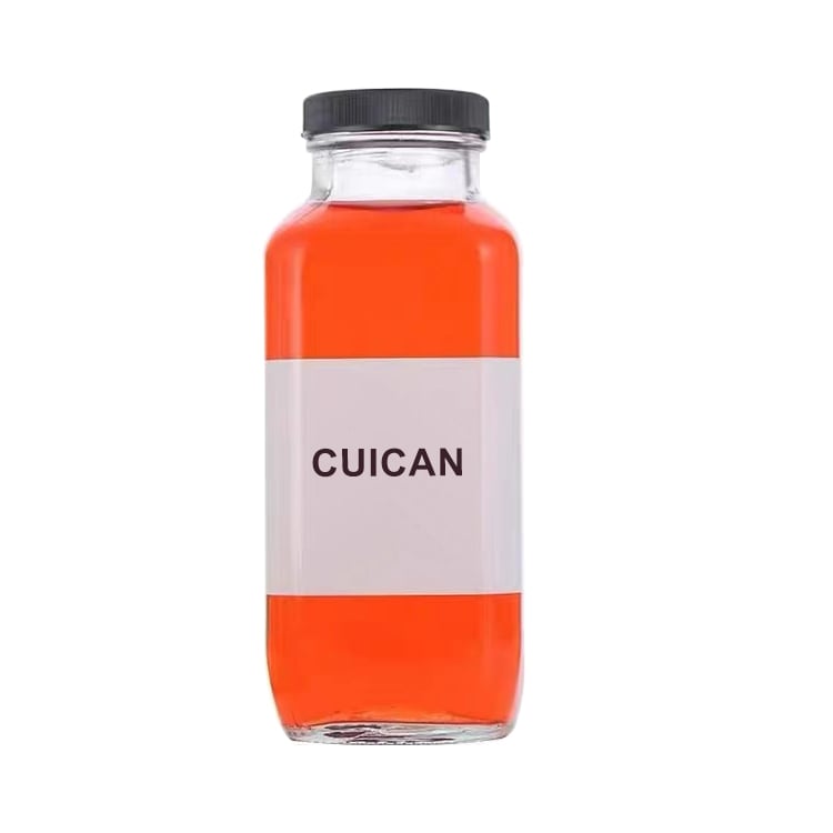 Wholesale 250ml 500ml Square Juice Cold Drink Glass Bottle