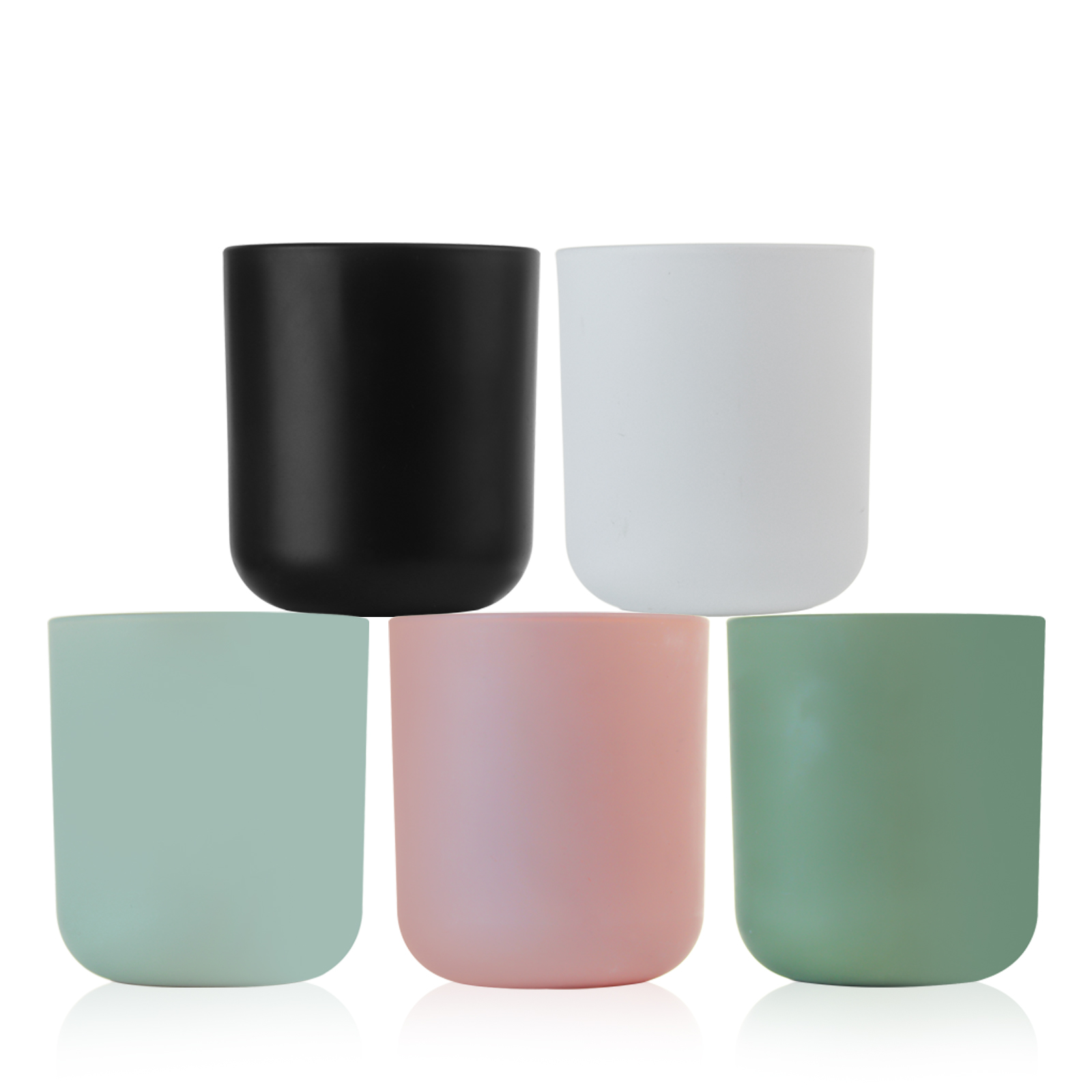 Oem/Odm 380ml Iridescent Customized Color Glass Candle Jars