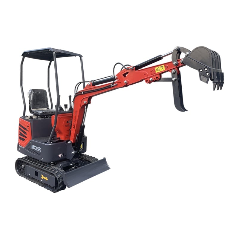 AGT's new mini excavator MX15R, mini excavator with counterweight, thumb excavator with pulling engine excavator