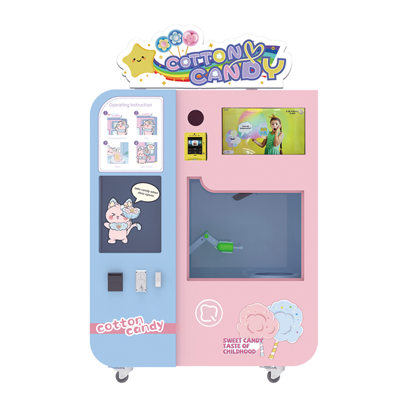 Experience the Magic of Automated Cotton Candy Making with the Robotic Machine