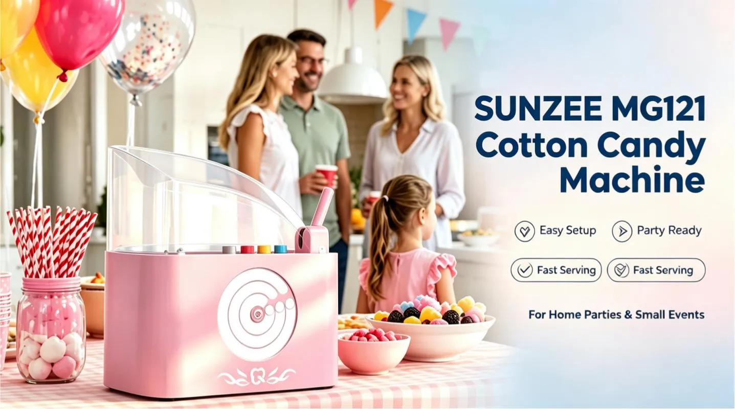 Máquina para algodón de azúcar SUNZEE MG121 – Guía de usuario completa
