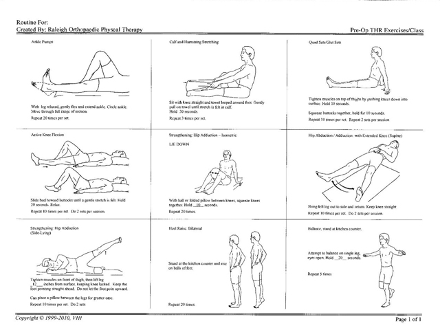 For TKA and THA, preoperative rehabilitation exercises are needed as well, not just after surgery.