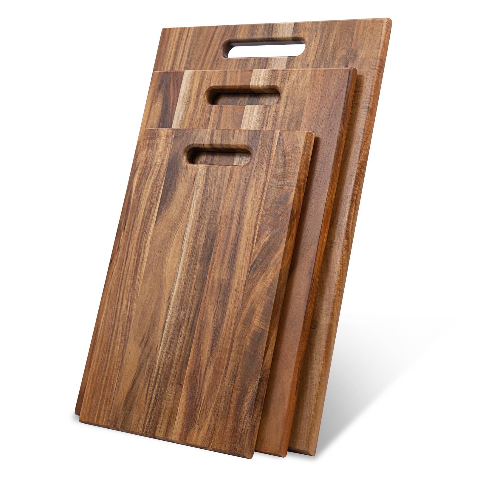 3-Size Acacia Wood Cutting Board Set