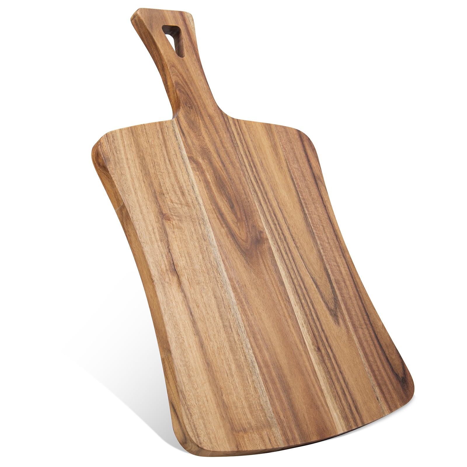 Acacia Wood Fan-Shaped Cutting Board with Handle