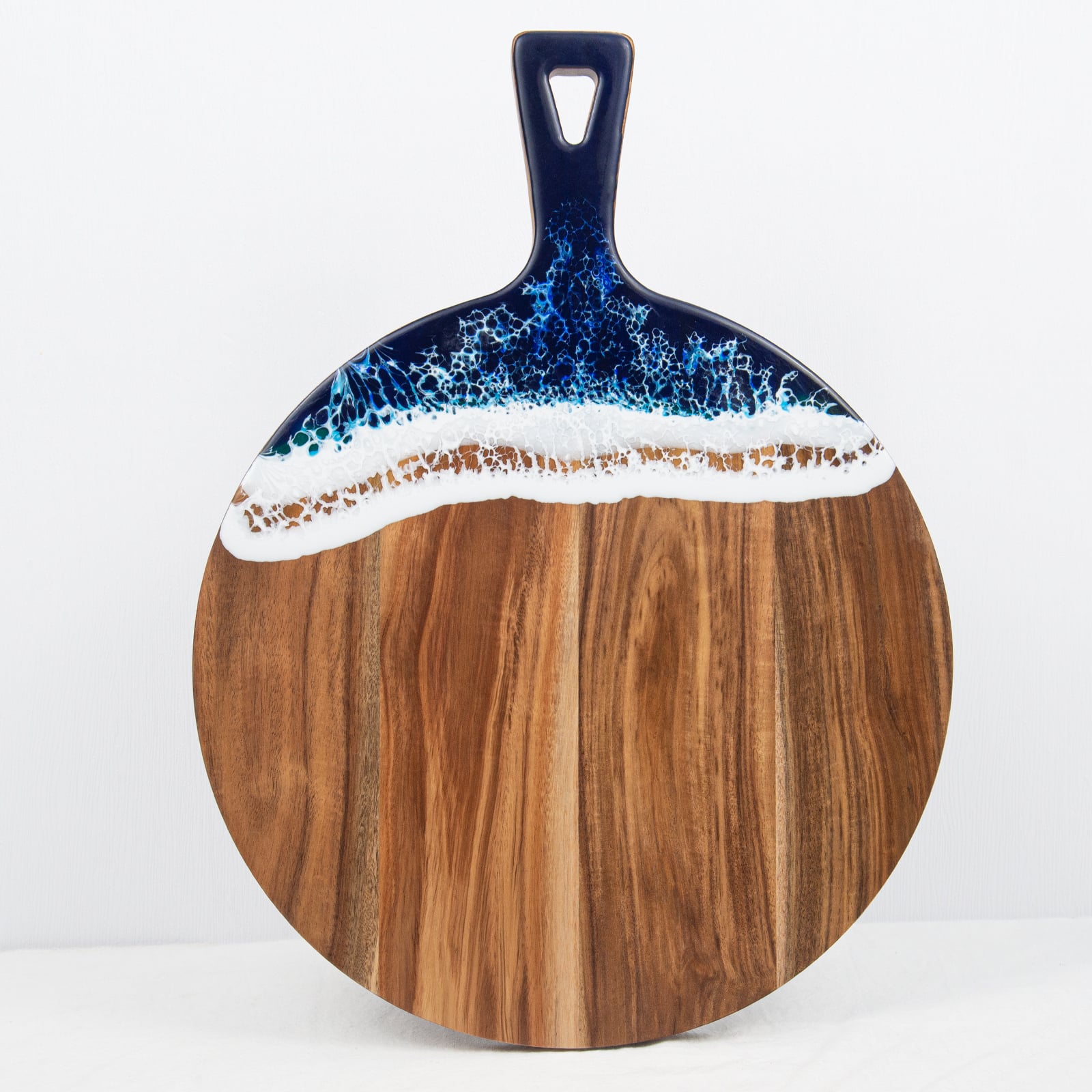 FDA Food-Grade Round Resin Ocean Art Cutting Board
