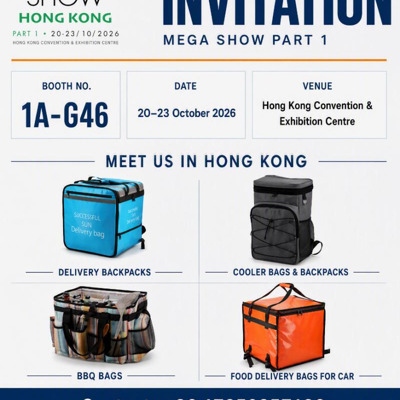 Successful Sun bringer detailhandelsklare termobagge og kølebokse til Mega Show Hong Kong 2026 (stand 1A-G4)