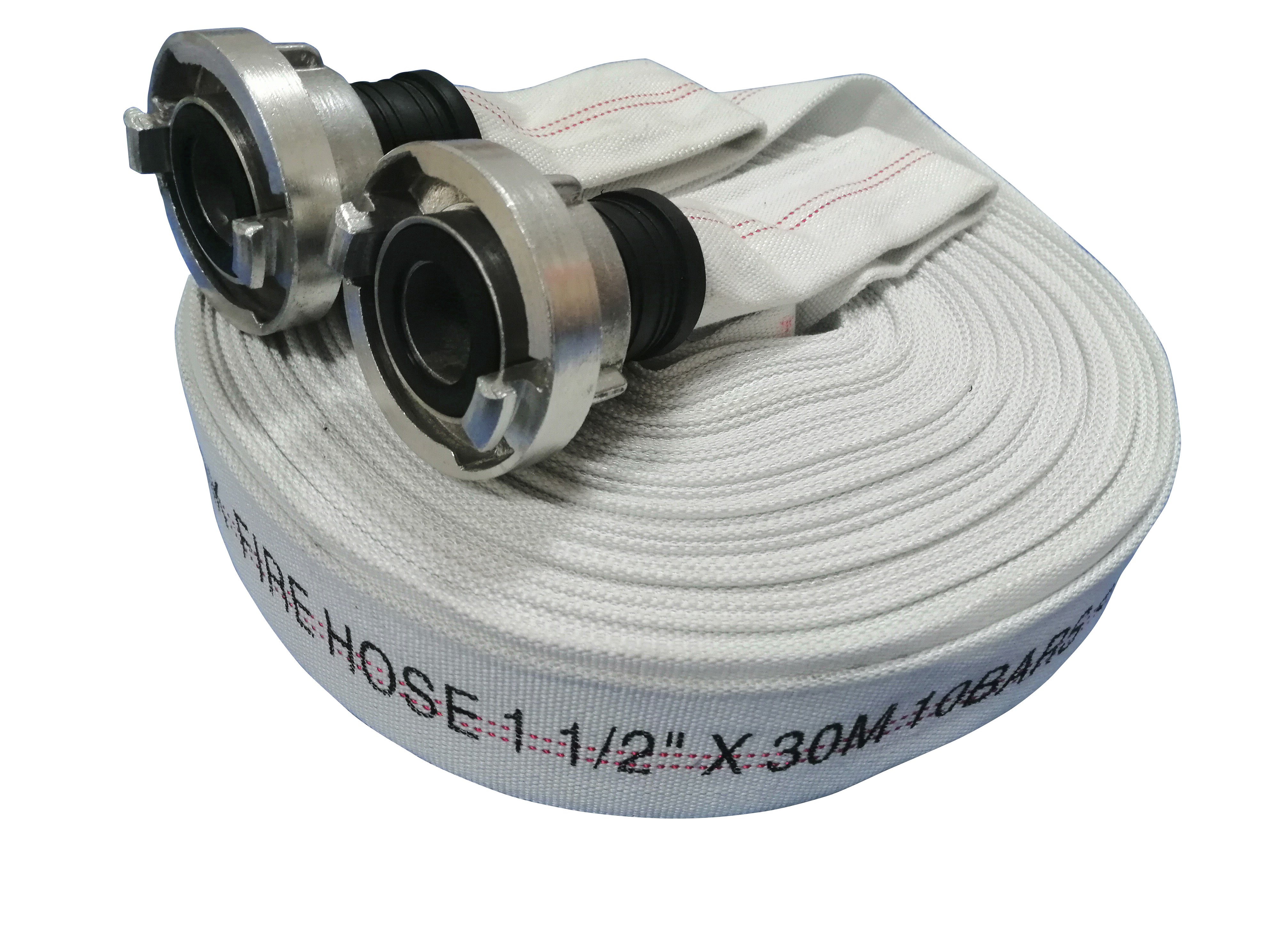 Professional Storz Coupling Fire Hose - 1/2/3 Inch x 30M, 6-25 Bar Working Pressure with Aluminum Couplings 