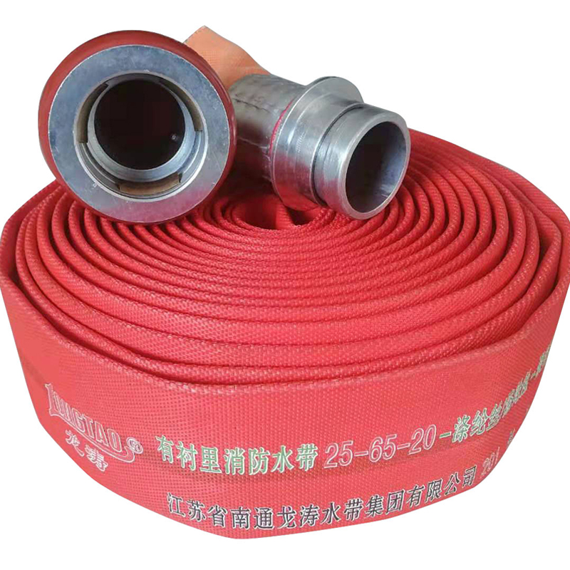 Red Fire Hose 20-65-20 | 2.0MPa Working Pressure | 65mm Inner Diameter x 20m Length | High-Pressure Fire Hose