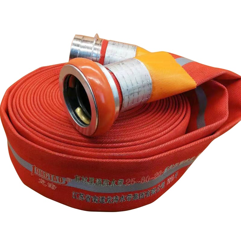  Custom Orange Fire Hose (Model 25-80-20) with Machino Quick-Connect Coupling