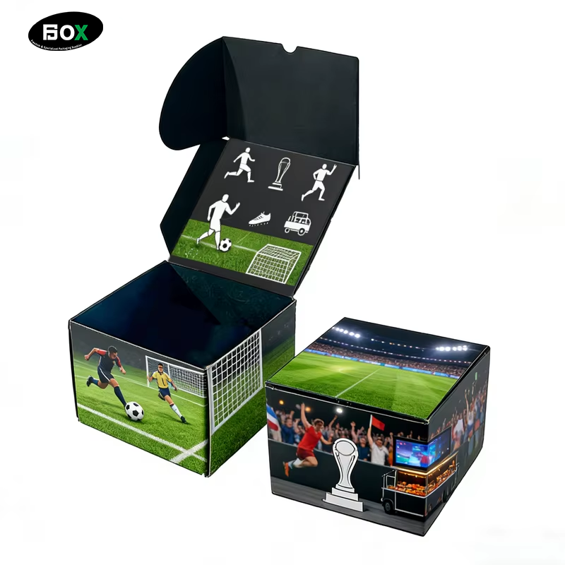 TIANJIN FUSSEN Branded Recycled Materials Collapsible Magnetic Closure Vintage Soccer Fan Zone Football Cap Display Storage Travel Gift