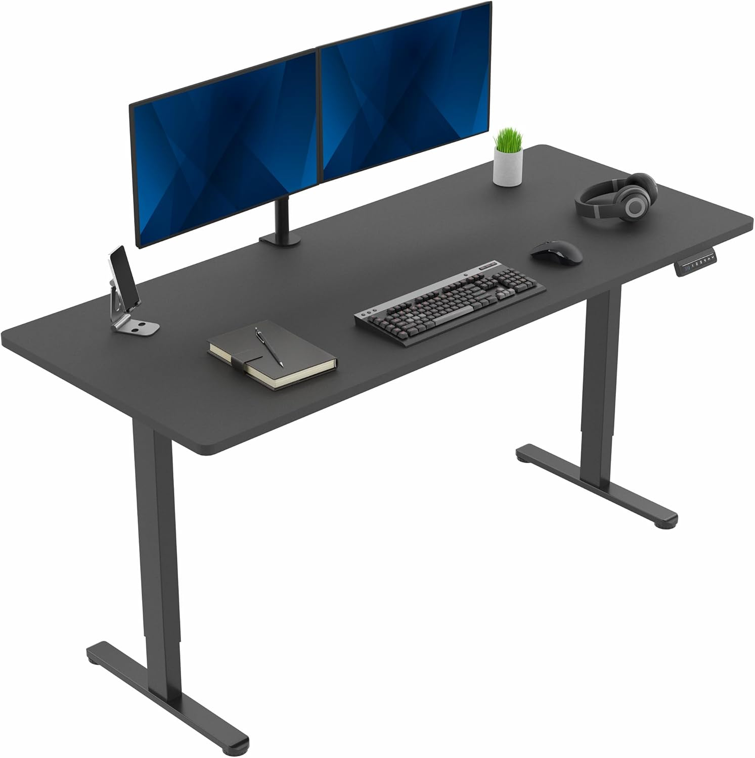 ES7 Single Motor Electric Height Adjustable Standing Table Desk for Home Office