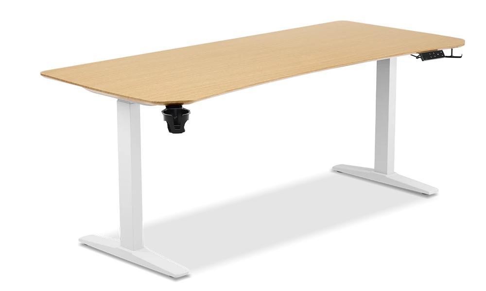 ES8 Special Design Curved Desktop Electric Height Adjustable Standing Table Extend Desk Single Motor