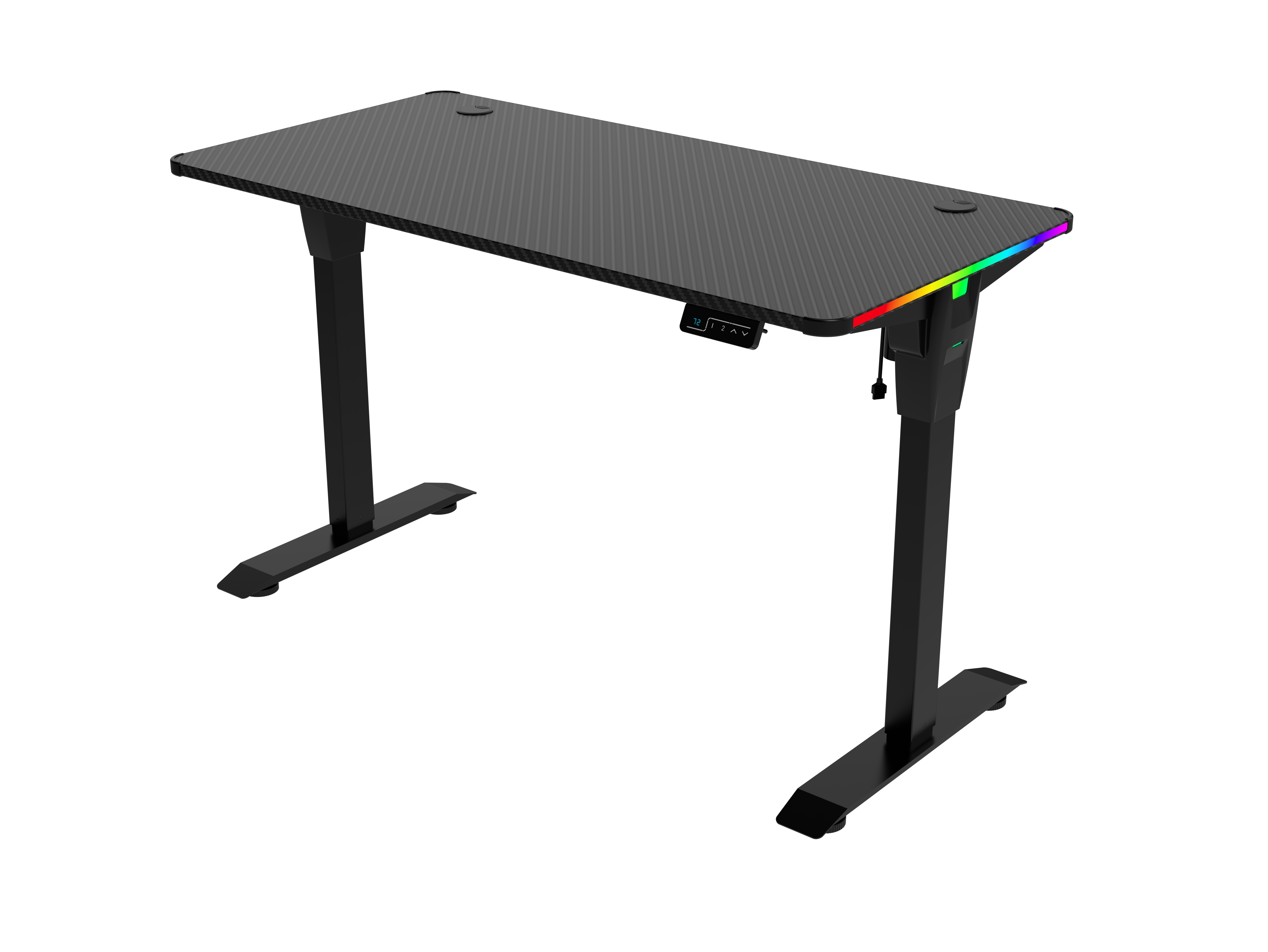 47 Inch 1200*600mm 2 Legs Electric Height Adjustable RGB Gaming Table Desk for Gamer