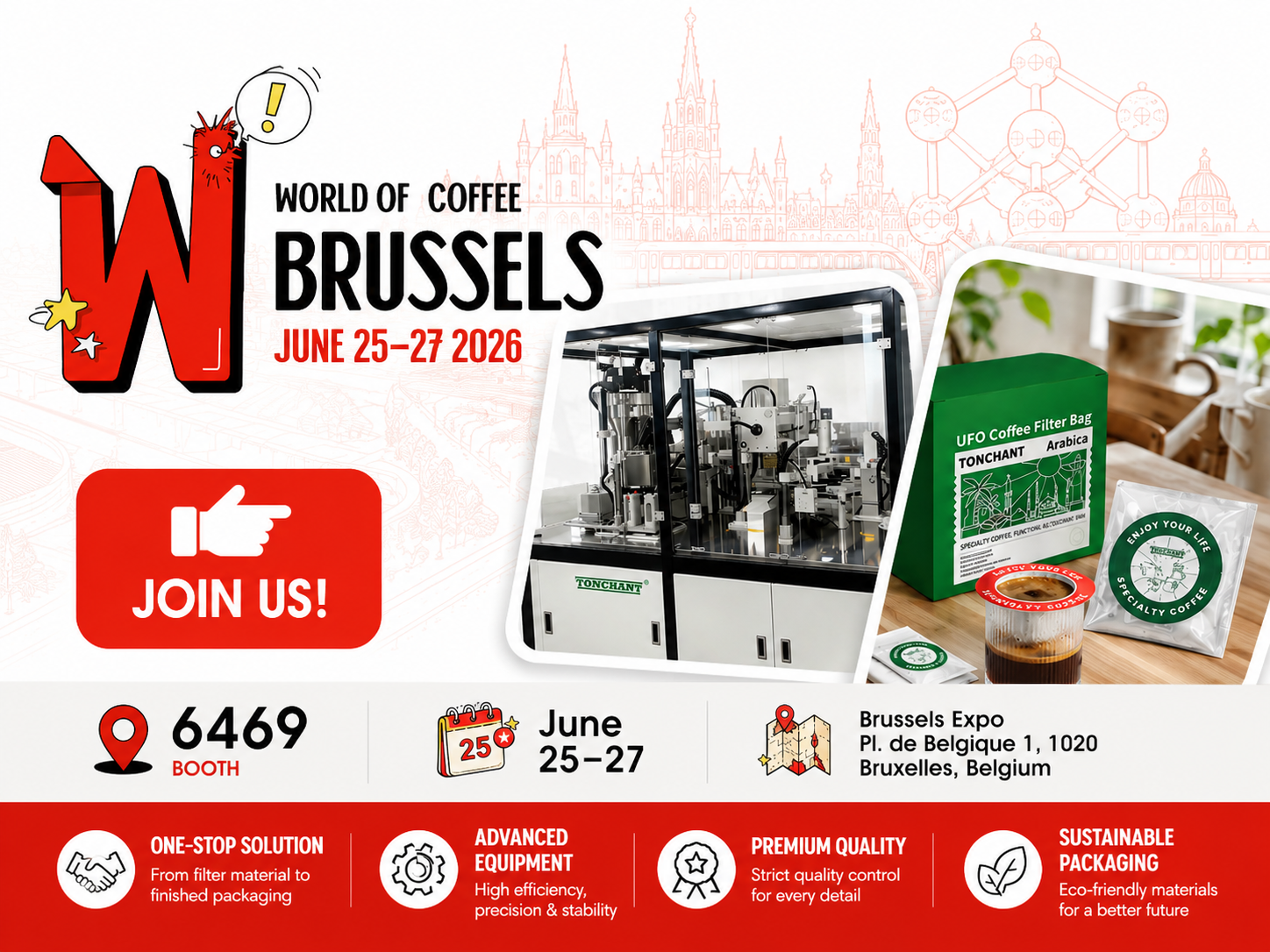 Meet Tonchant Pack at World of Coffee Brussels 2026 | Booth 6469