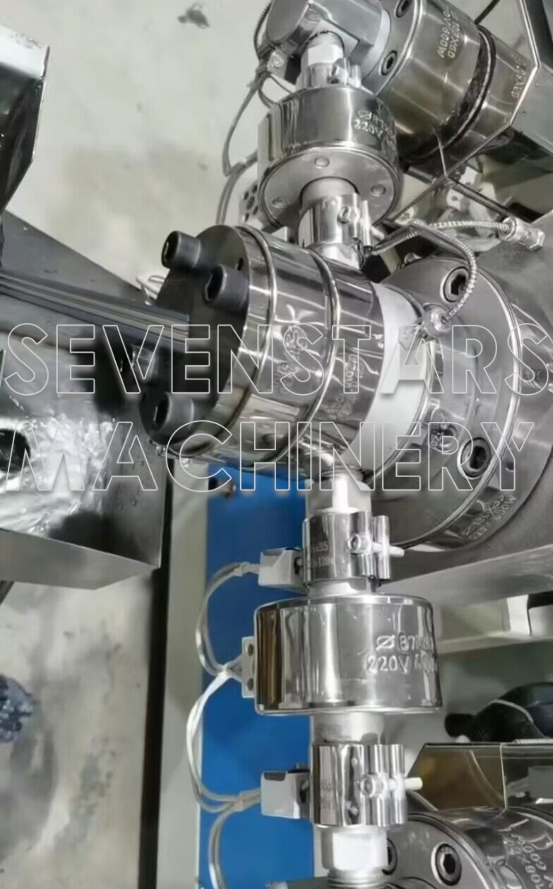 Sevenstars PE PVC EVA three color rattan woven making plastic machine Production Line manufacture