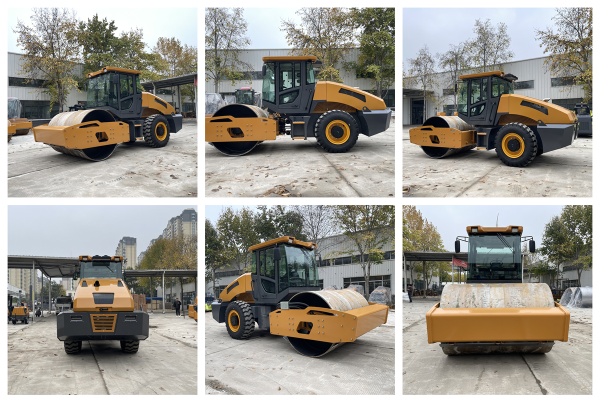 Real scene display image about 12 ton single drum road roller.jpg
