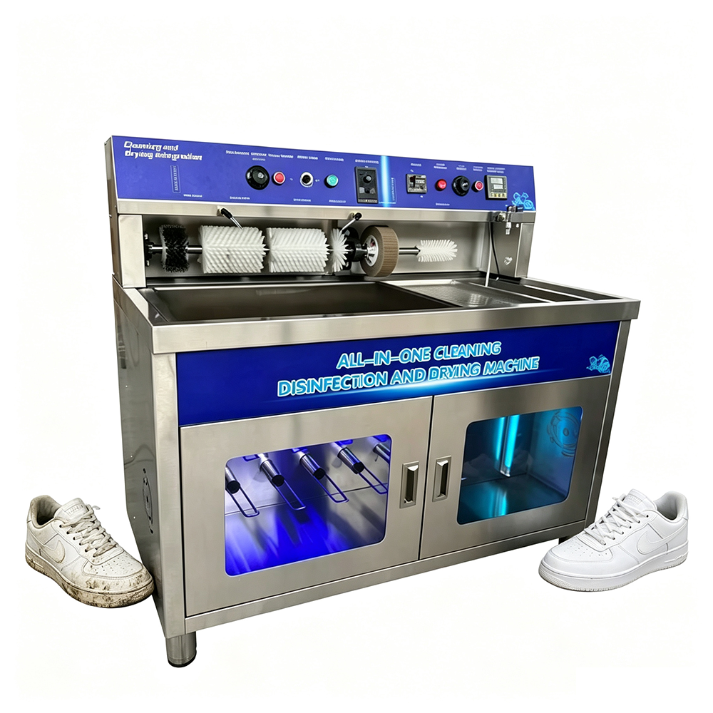 laundry shop hot selling shoe washing machine bag sneaker cleaning laundry commercial steem shoe washing and drying machine line